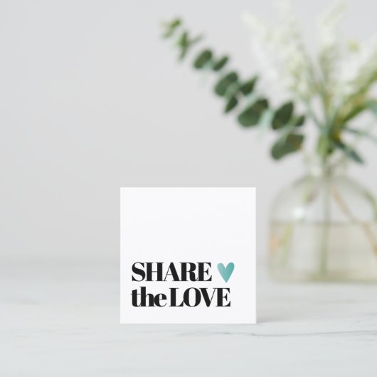 Einfaches elegantes Schwarz-weißes Aquamarines Her Empfehlungskarte (Stehend Vorderseite)