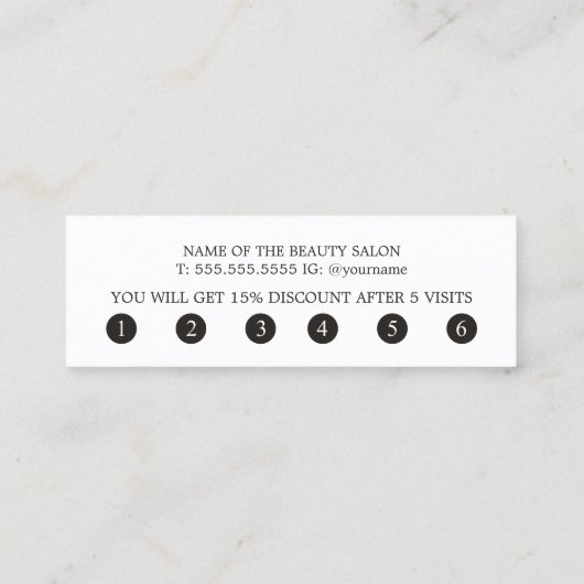 Einfaches elegantes Schwarz-weißes Goldenes Herz Treuekarte (Rückseite)