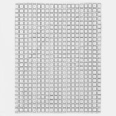 Einfaches elegantes, Schwarz-weißes Quadrat-Muster Fleecedecke (Vorderseite)