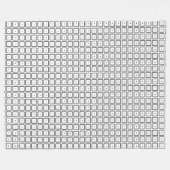 Einfaches elegantes, Schwarz-weißes Quadrat-Muster Fleecedecke (Vorderseite (Horizontal))