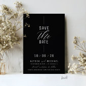 Einfaches elegantes Schwarzes Foto Christlich Hoch Save The Date