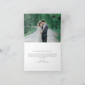 Einfaches, elegantes Schwarzes Script Modernes 3-H Dankeskarte (Innenseite)