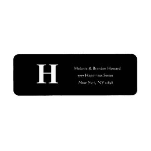 Einfaches elegantes schwarzes weißes Monogramm Anf