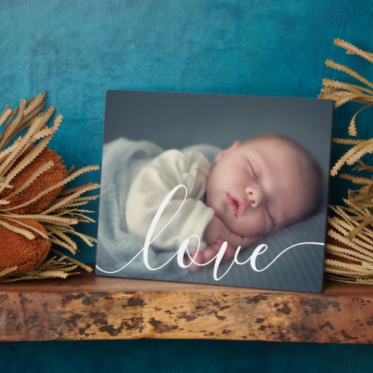 Einfaches elegantes Script Baby Foto Fotoplatte (Seite)