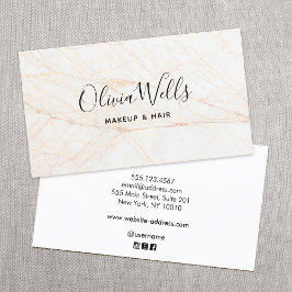 Einfaches elegantes Script Beauty Hair Stylist Mar Visitenkarte