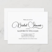 Einfaches elegantes Script-Brautparty (Vorne/Hinten)