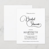 Einfaches elegantes Script-Brautparty (Vorne/Hinten)