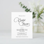 Einfaches elegantes Script-Brautparty (Stehend Vorderseite)