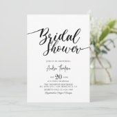 Einfaches elegantes Script-Brautparty Einladung (Stehend Vorderseite)