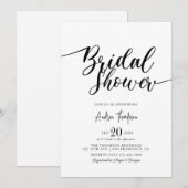 Einfaches elegantes Script-Brautparty Einladung (Vorne/Hinten)
