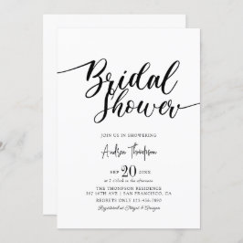 Einfaches elegantes Script-Brautparty Einladung