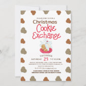 Einfaches elegantes Script Cookie Swap Weihnachts- Einladung (Vorderseite)