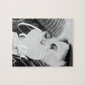 Einfaches elegantes Script Couple-Foto Puzzle (Horizontal)
