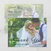 Einfaches, elegantes Script Custom Foto Wedding Da Postkarte (Vorne/Hinten)