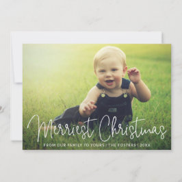 Einfaches elegantes Script-Foto Modernst Feiertagskarte