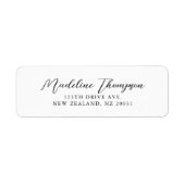 Einfaches, elegantes Script-Hochzeitsadressen-Labe (Vorne)