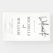 Einfaches, elegantes Script-Hochzeitsempfang Banner (Horizontal)