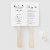 Einfaches, elegantes Script-Hochzeitsprogramm Fächer (Vorne und Hinten)