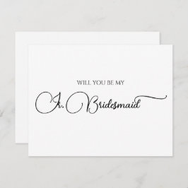 Einfaches elegantes Script Junior Bridesmaid-Angeb Mitteilungskarte