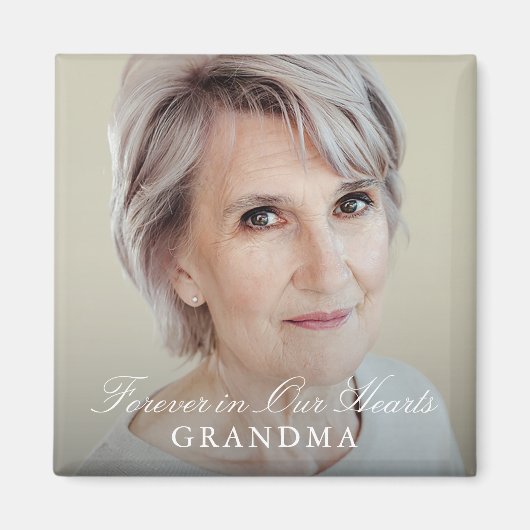 Einfaches, elegantes Script-Memorial zum vollständ Magnet (Vorne)