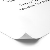 Einfaches elegantes Script Wedding Sign Brautparty Poster (Ecke)