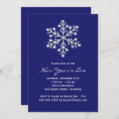 Einfaches & elegantes Silvester-Party laden zum Bl Einladung (Vorne/Hinten)