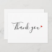 Einfaches elegantes Skript-Business Vielen Dank Postkarte (Vorne/Hinten)