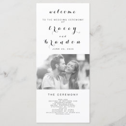 Einfaches Elegantes Skript Foto Moderne Hochzeit Programm
