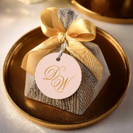 Einfaches, elegantes Skript für die Hochzeit Monog Geschenkanhänger