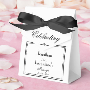 Einfaches Elegantes Skript Klassische Weiße Hochze Geschenkschachtel