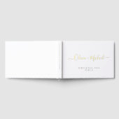 Einfaches elegantes Skript-Kuppelname-Hochzeit Gästebuch (Voll)