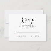 Einfaches elegantes Skript | Moderne RSVP-Karte fü RSVP Karte (Vorderseite)