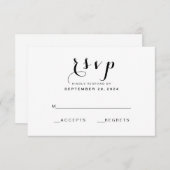 Einfaches elegantes Skript | Moderne RSVP-Karte fü RSVP Karte (Vorne/Hinten)