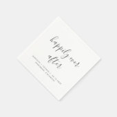 Einfaches, elegantes Skript nach Hochzeit glücklic Serviette (Ecke)