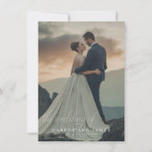 Einfaches Elegantes Skript-QR-Code-Foto-Budget-Hoc Einladung (Vorderseite)
