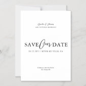 Einfaches elegantes Skript Save the Date Magneteinladung (Vorderseite)