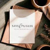 Einfaches elegantes Skript Save the Date Magneteinladung
