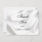 Einfaches, elegantes Skript, Schwarz und Weiß, ben Dankeskarte (Vorderseite)