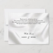 Einfaches, elegantes Skript, Schwarz und Weiß, ben Dankeskarte (Rückseite)