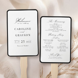 Einfaches elegantes Skript-Typografie-Hochzeitspro Fächer