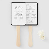Einfaches elegantes Skript-Typografie-Hochzeitspro Fächer (Vorne und Hinten)