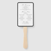 Einfaches elegantes Skript-Typografie-Hochzeitspro Fächer (Rückseite)