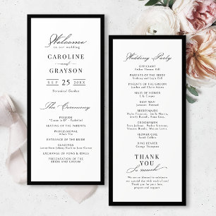 Einfaches elegantes Skript-Typografie-Hochzeitspro Menükarte