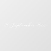 Einfaches, elegantes Skriptdatum Fensteraufkleber (Blatt)