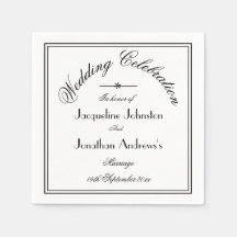 Einfaches elegantes Skriptname White Wedding Paper