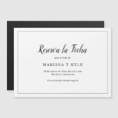 Einfaches elegantes Spanisch Speichern des Datumsm Magneteinladung (Vorne/Hinten)