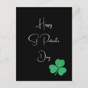 Einfaches elegantes St. Patricks Day-Kleeblatt Postkarte