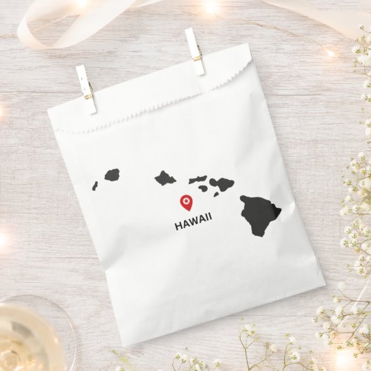 Einfaches elegantes Staat von Hawaii Wedding Geschenktütchen (Ausgeschnitten)