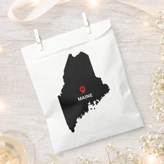 Einfaches elegantes Staat von Maine Wedding Geschenktütchen (Ausgeschnitten)