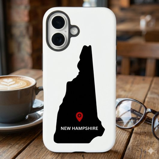 Einfaches elegantes Staat von New Hampshire Case-Mate iPhone Hülle